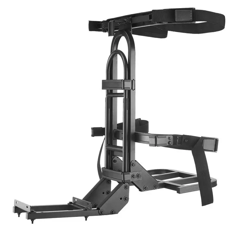 Golf Cart Back Seat Golfing Club Rack, 27.8 x 16.1 x 30.9 inch For Golf Course, Country Club, Outdoor Recreation, Space-Saving Carbon Steel Bracket, No-Drilling Installation, Black Finish