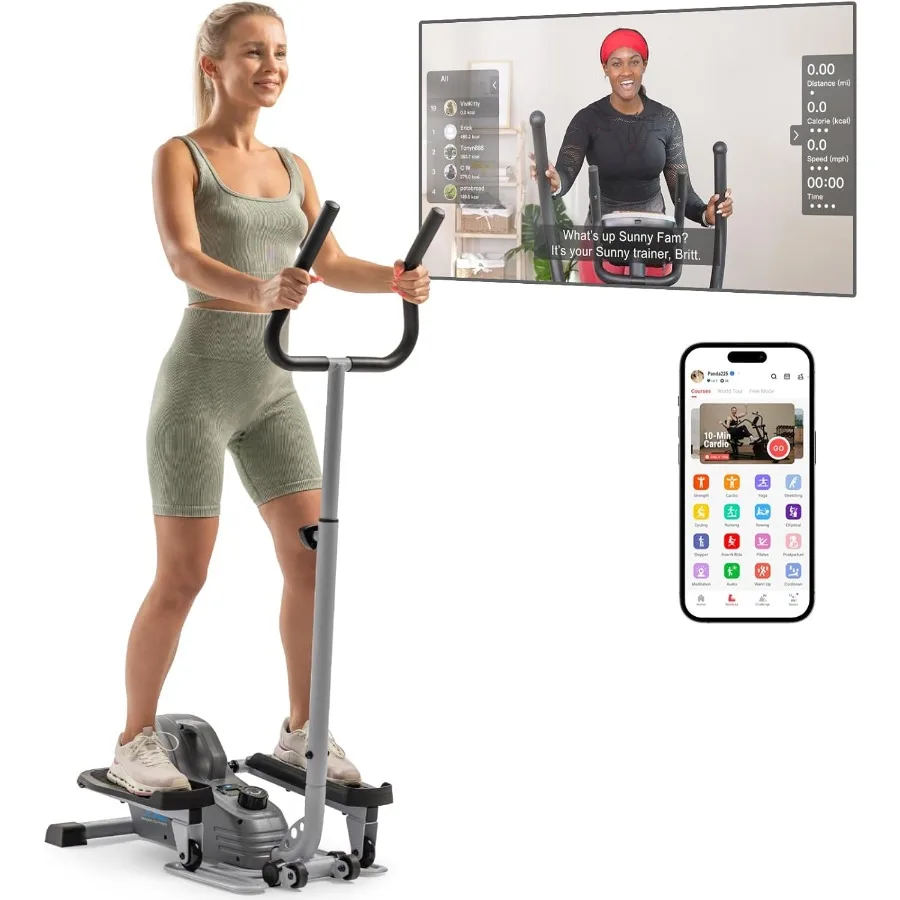 

Умный мини-эллиптический для домашнего офиса. Компактный дизайн с тихим магнитным сопротивлением. 8-уровневое приложение SunnyFit. Совместимый ЖК-дисплей.