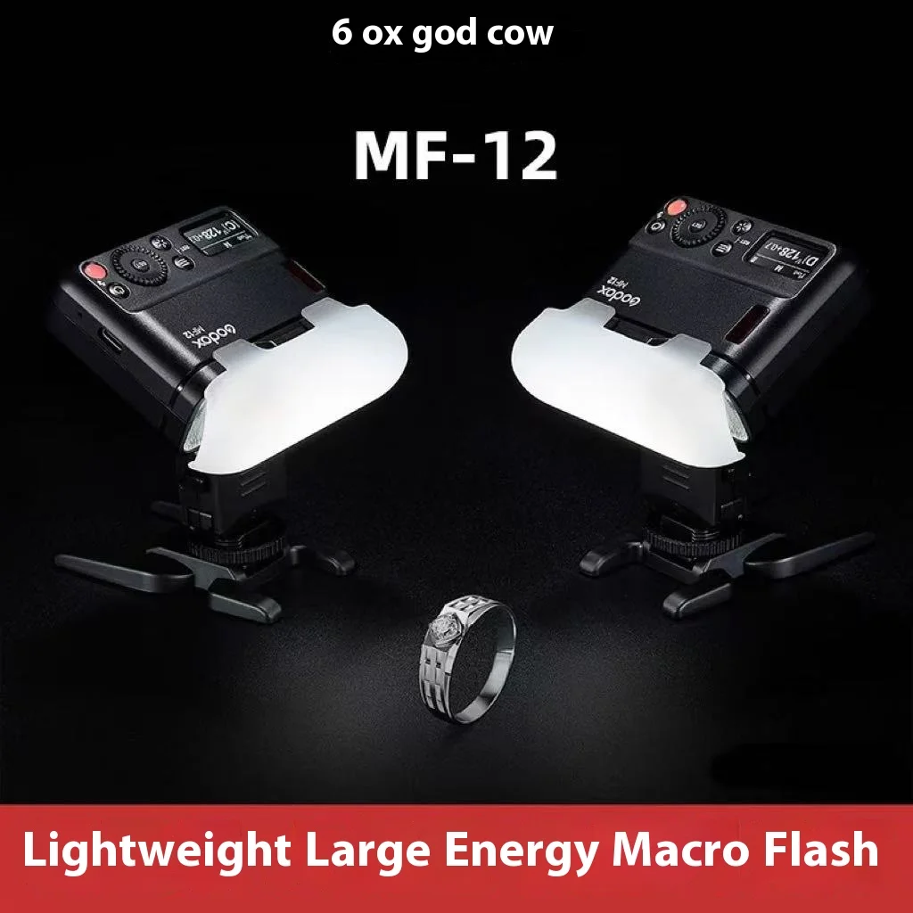 Godox MF12 MF12-K2 Macro Flash 2 Light Kit 2.4 GHz Wireless Control Speedlite for DSLR Canon for/Sony/Nikon with Battery