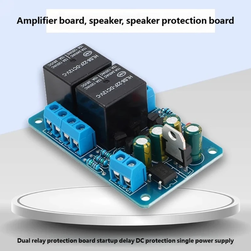  Start Delay Protections Circuit For Amplifiers 2 Relays High Current Design