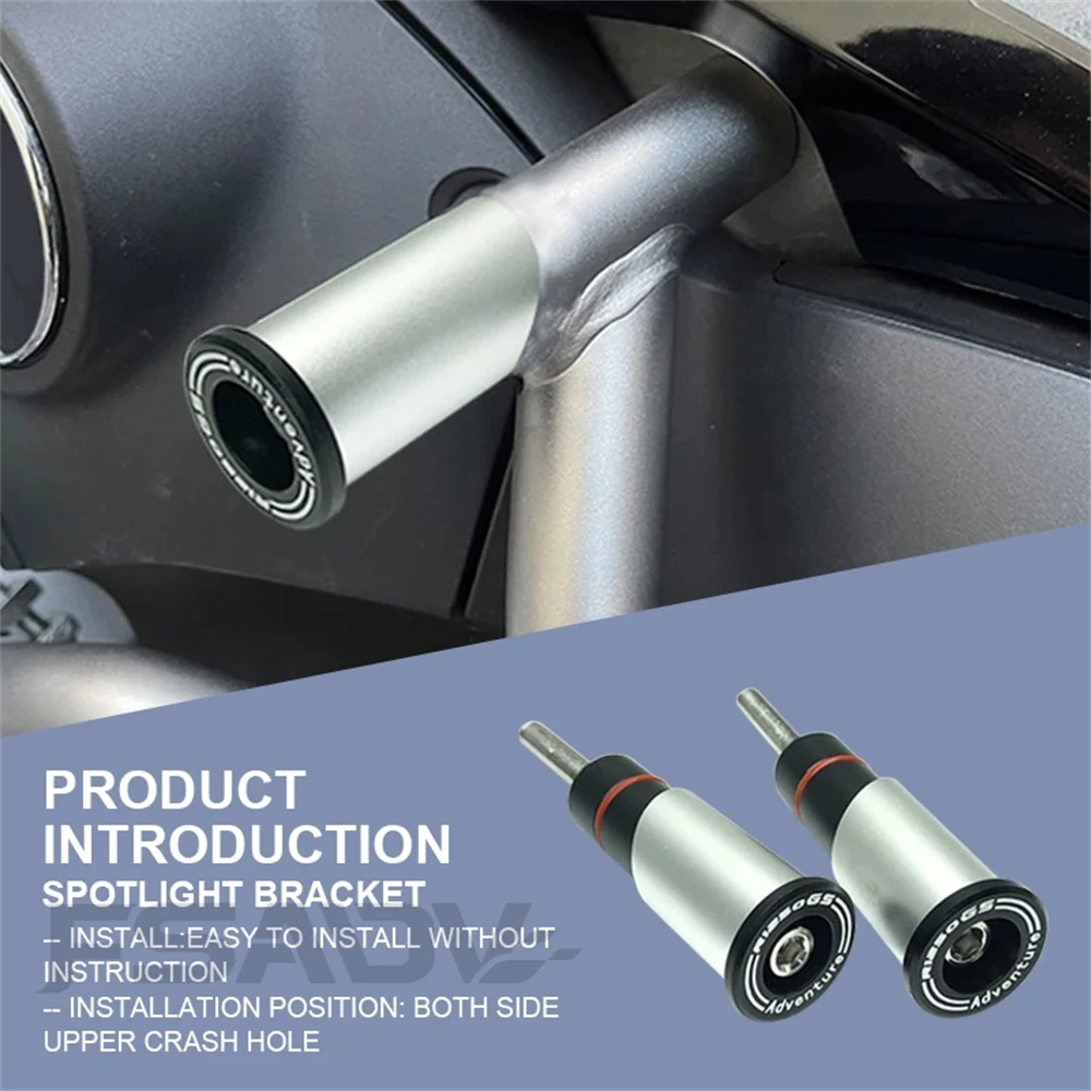 

1 Set of Spotlight Mount Bracket Fog Lamp Post Fit For BMW R1250GS Adventure 2019-2023 Motorcycle Accessories