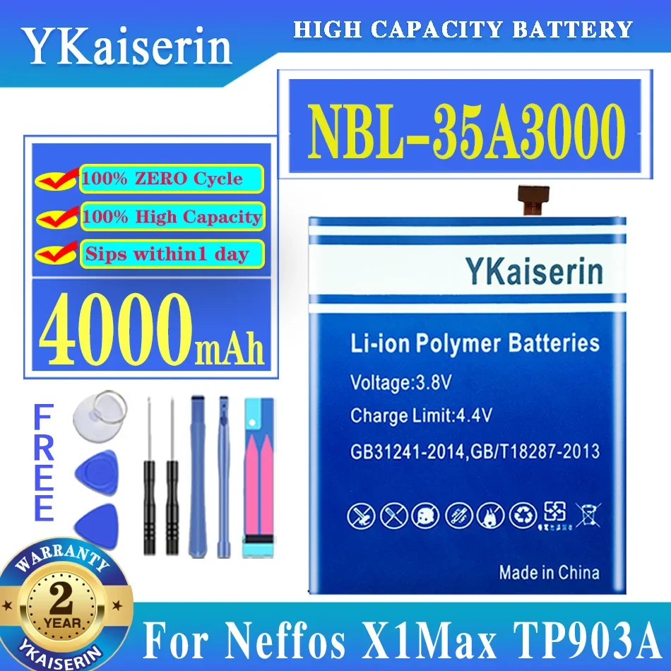 

Lightweight Mobile Phone Battery 4300mAh Nbl-35A3000 For TP-Link Neffos X1Max TP903A TP903C Reliable Replacement