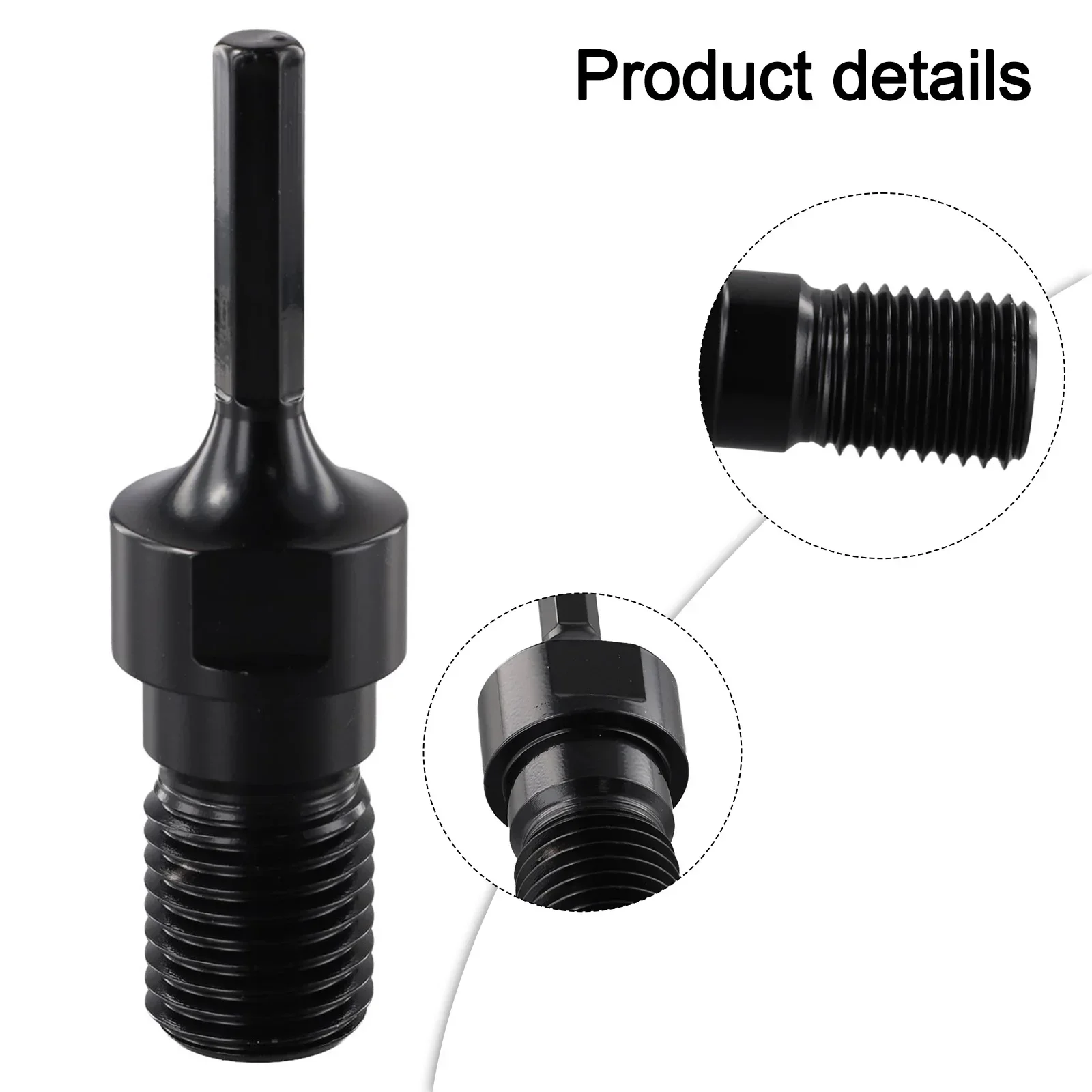 

Drill Bit Conversion 1-1 4-7UNC Thread Adapter For Home Improvement Black Electric Drill Adapter For Electric Drill