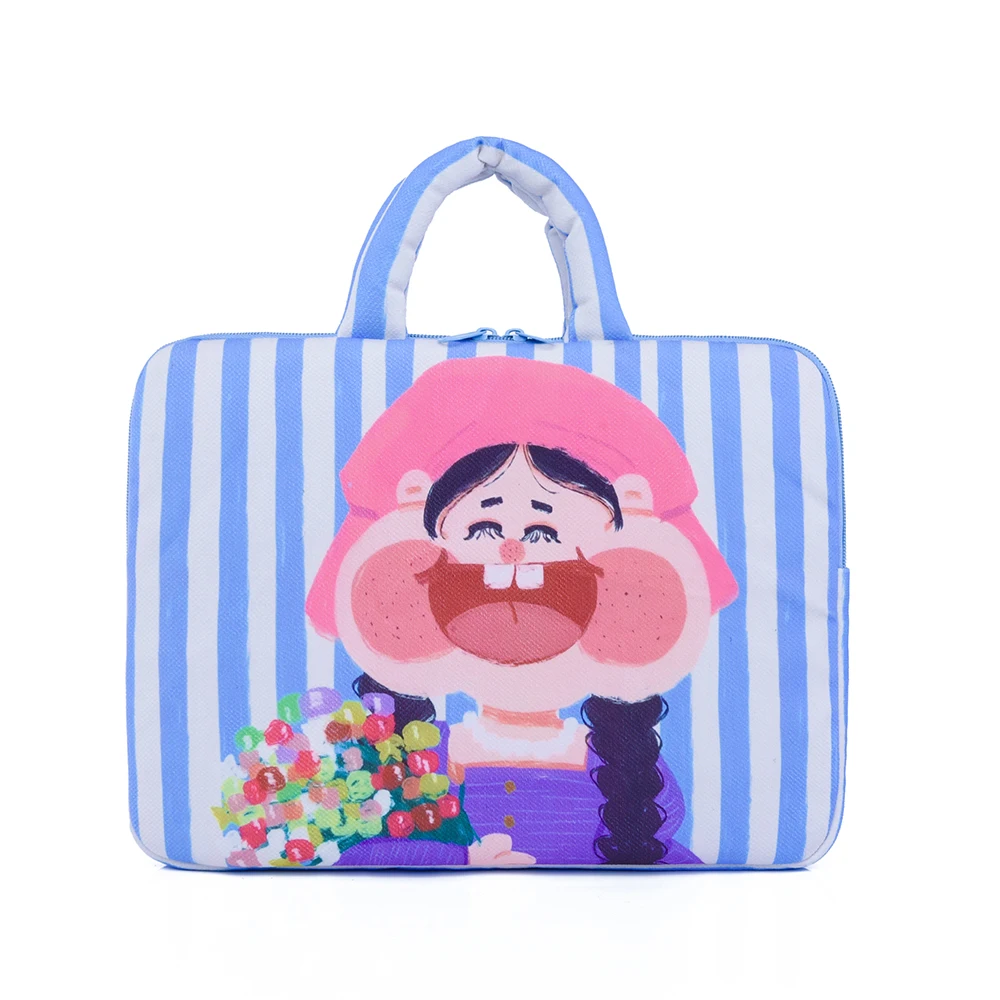 Bolsa para ordenador portátil con ilustración de dibujos animados para Ipad Air6 pro 11 12,9 13 Macbook Air pro 13,3 13,6 Dell Huawei Samsung bolso de 14 pulgadas