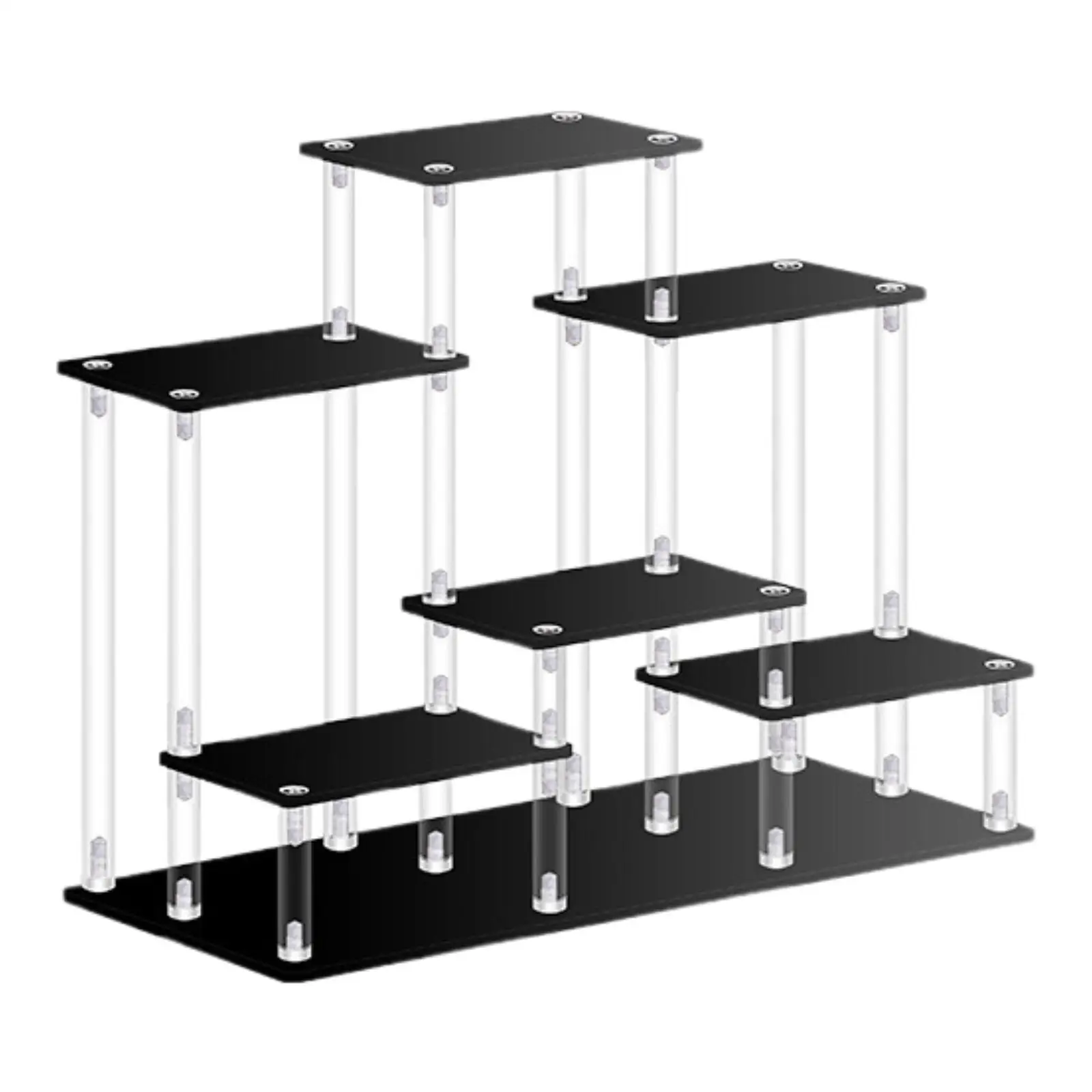 Acrylic Riser Display Shelf Collectibles Display Shelf for Doll Toy Jewelry