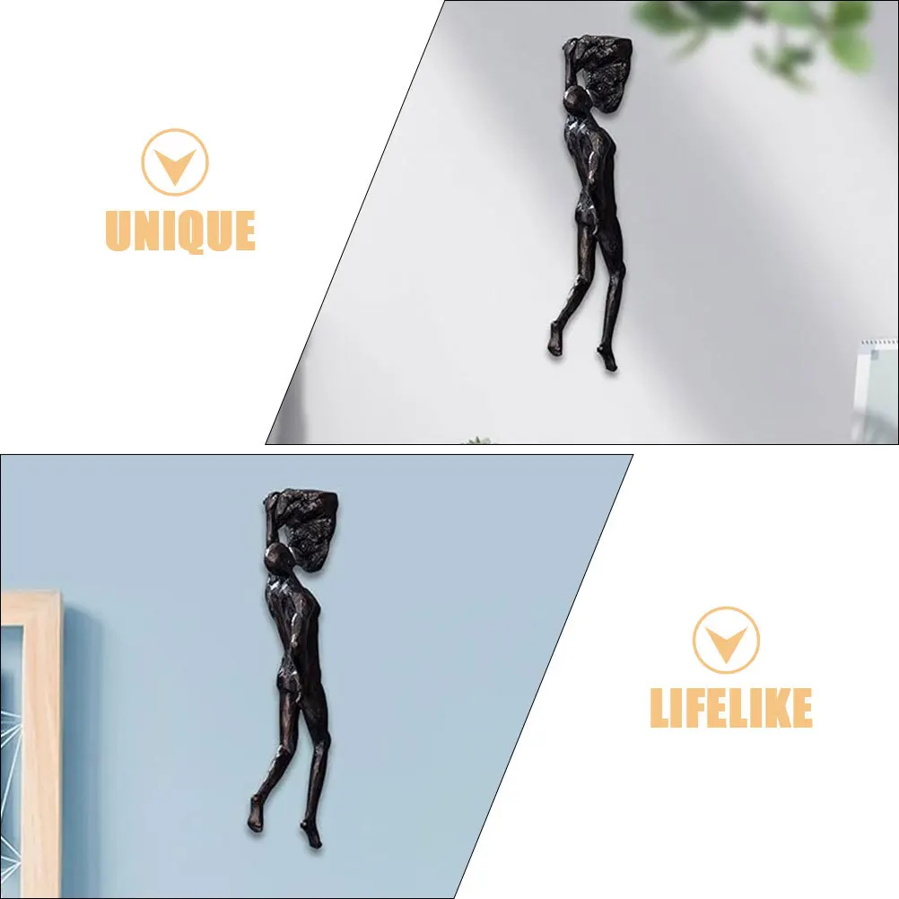 

Vintage Wall Art Climbing Man Resin Wall Hanging Decor for Living Room Bar Modern Interior Home Ornament Decoration