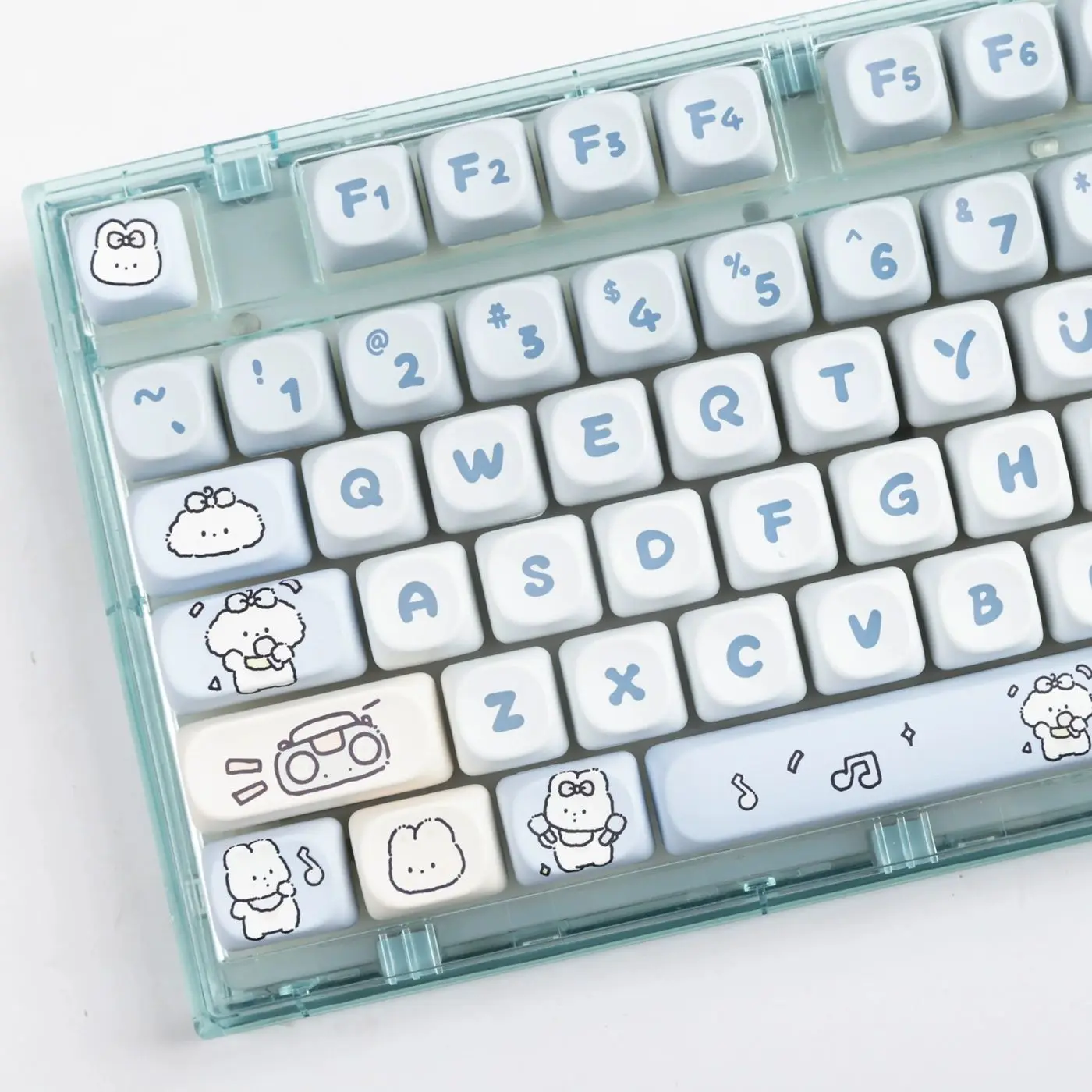 

Music Dog Keycaps 139 Keys MOA Profile PBT Key Cap Square Thermal Sublimation Mechanical Keyboard Keycap Set