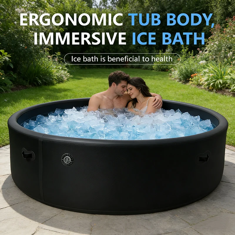 Source Factory Large Inflatable Cold Therapy Bathtub PVC Material Ice Immersion Tub OEM Custom Size Sports Recovery Spa Pools