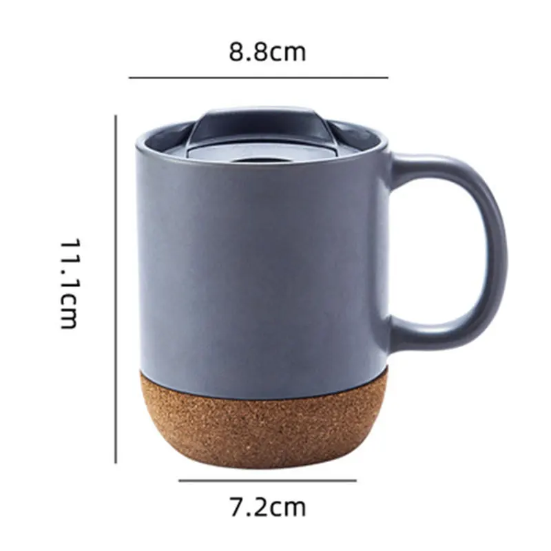 Imagem -04 - Caneca de Café Cerâmica com Cortiça Fundo à Prova de Respingo Isolado Cortiça Fundo Cerâmica Punho Resistente ao Calor Natal