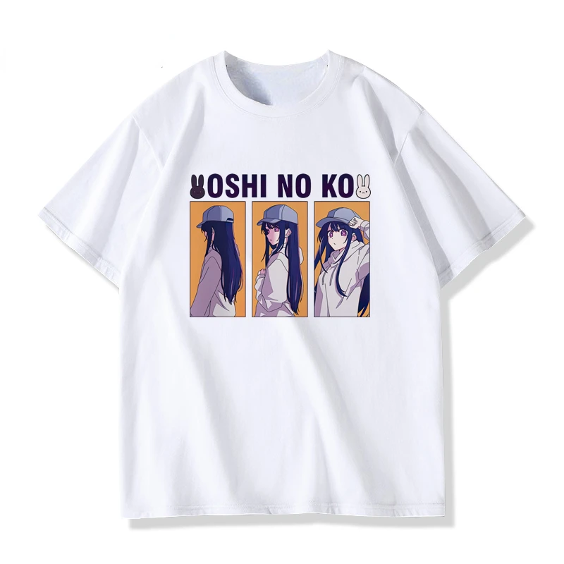 Oshi No Ko Anime Ai Hoshino Women T-shirt Harajuku Cartoon Graphic Short Sleeve T Shirts Female Fashion Y2k Clothes Tops Tees