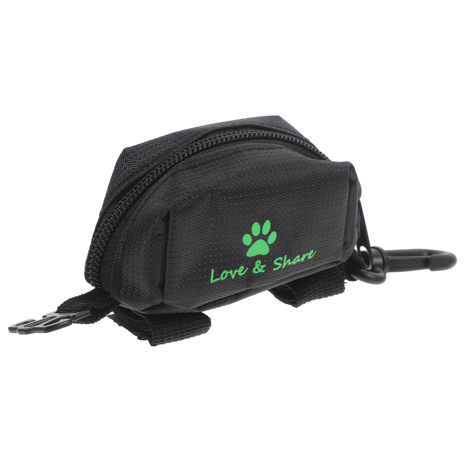 

Dog Leash Attachment Lightweight Pet Walking Running Hauling Cable Black Poop Bag Dispenser Tightly Holds Bags Slim Profile