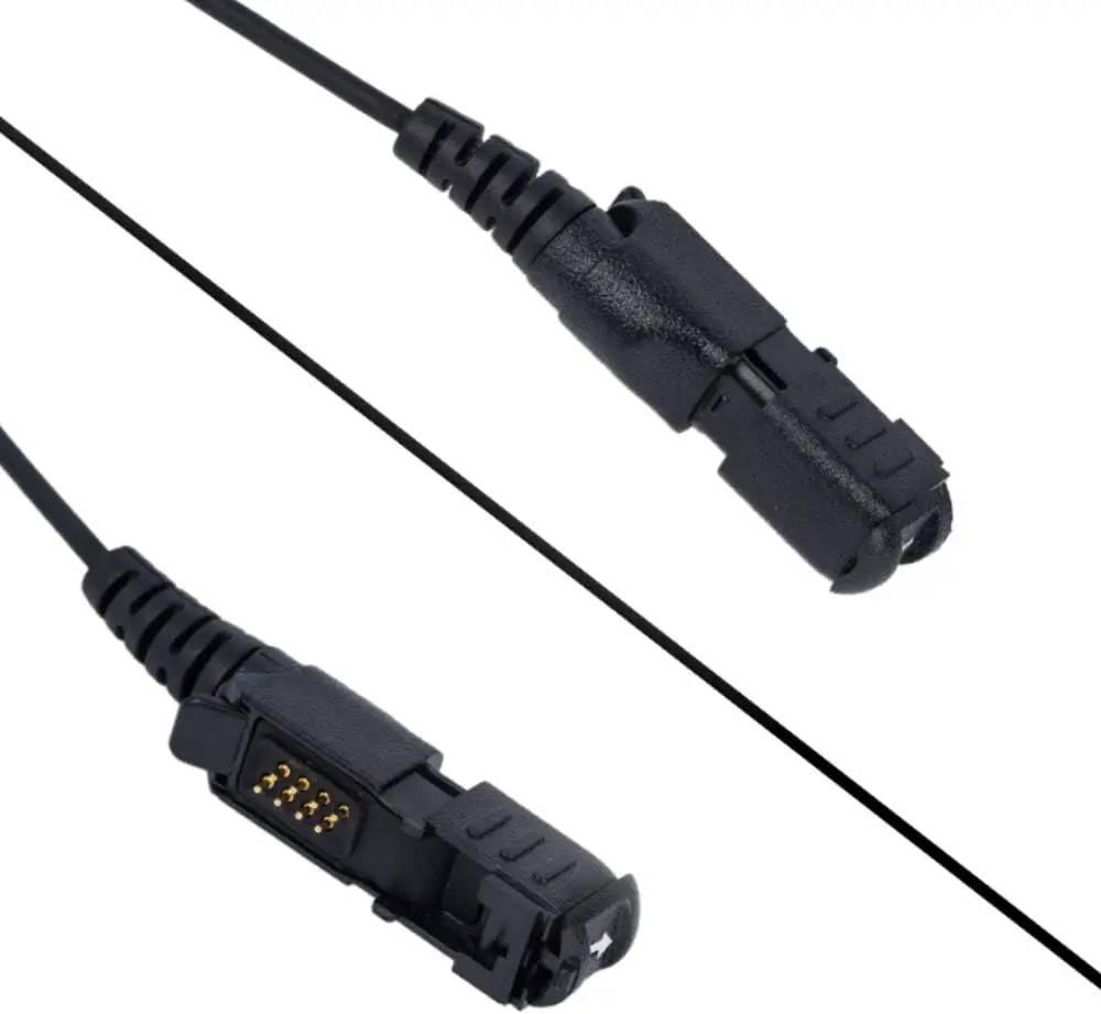 Xpr3500e fone de ouvido com microfone ptt para motorola xpr3300e xpr3500 walkie talkie 5 pacote rádio 2 vias forma g preto