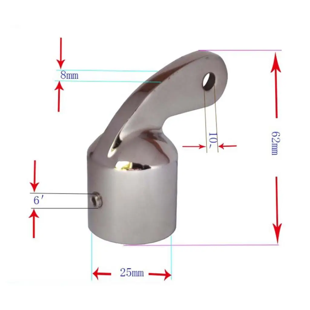 120 graden 22 mm 25 mm ooguiteinde Bimini topfitting hardware 316 roestvrij staal