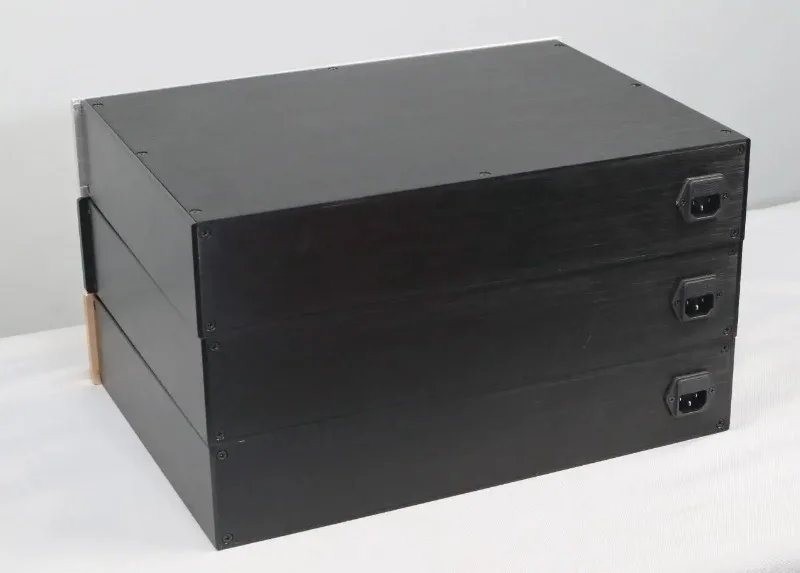 Imagem -03 - Hifi Faça Você Mesmo Audio Preamp Case Gabinete de Alumínio Completo Amplificador de Potência Chassis Prata Preto Painel Dourado para Escolher 4308