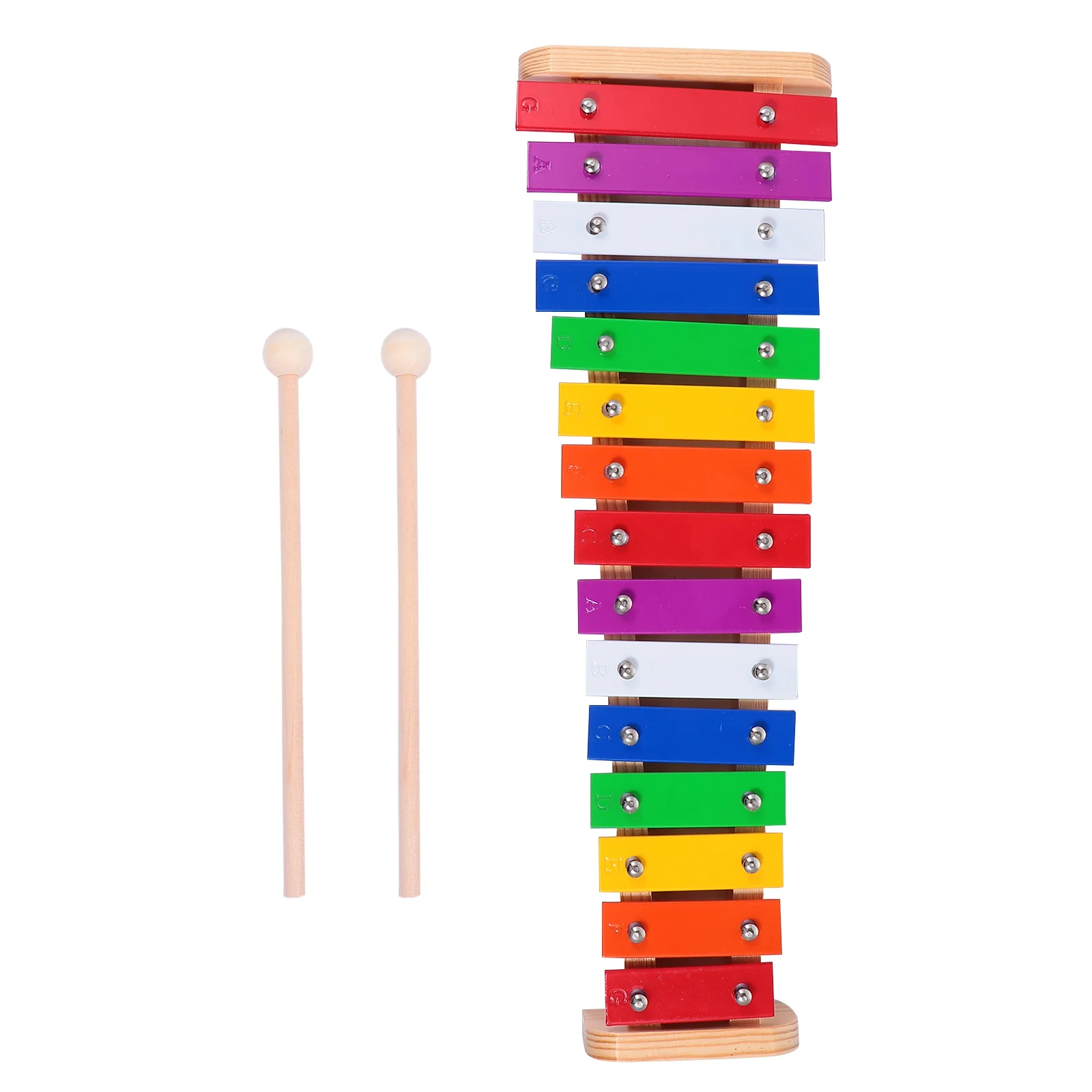 

15 Keys Xylophone Musical Toys Educational Instruments Kids Toddler Glockenspiel Wood Percussion Ideal Gift Learn Music Aluminum