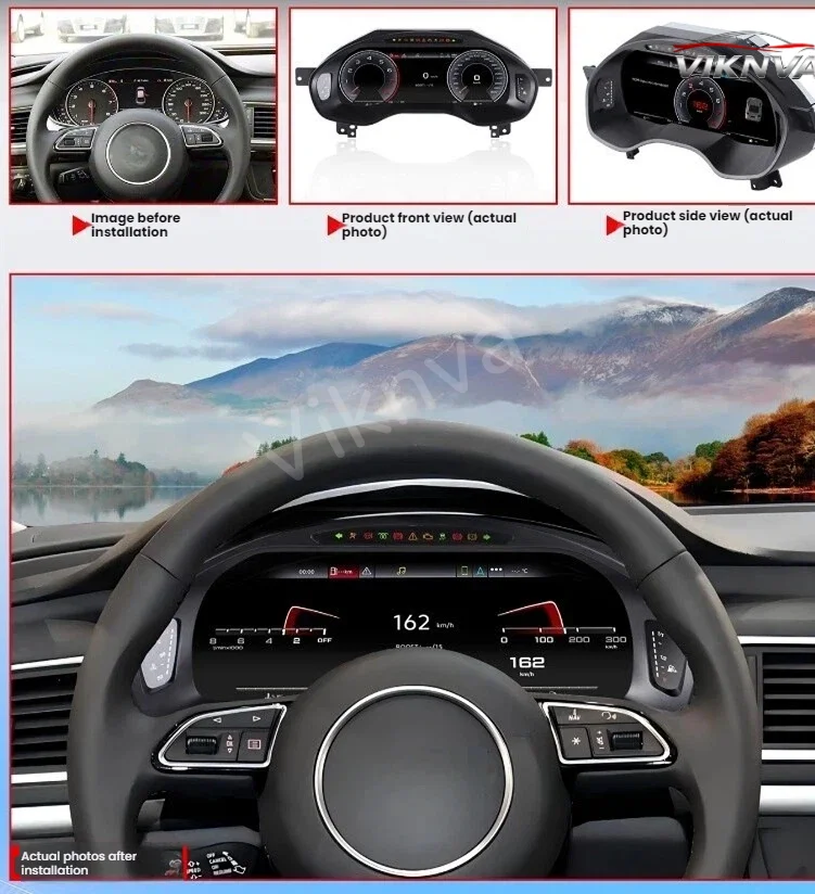 Car LCD Digital Dashboard Panel Instrument Cluster Cock Speedometer Multimedia For VW For Audi A4 A4L R4S R5S Q5 Q5L  2008-2018