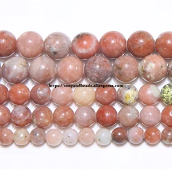 Natural Stone China Material Pink Opal Round Loose Beads 6 8 10 MM Pick Size For Jewelry Making