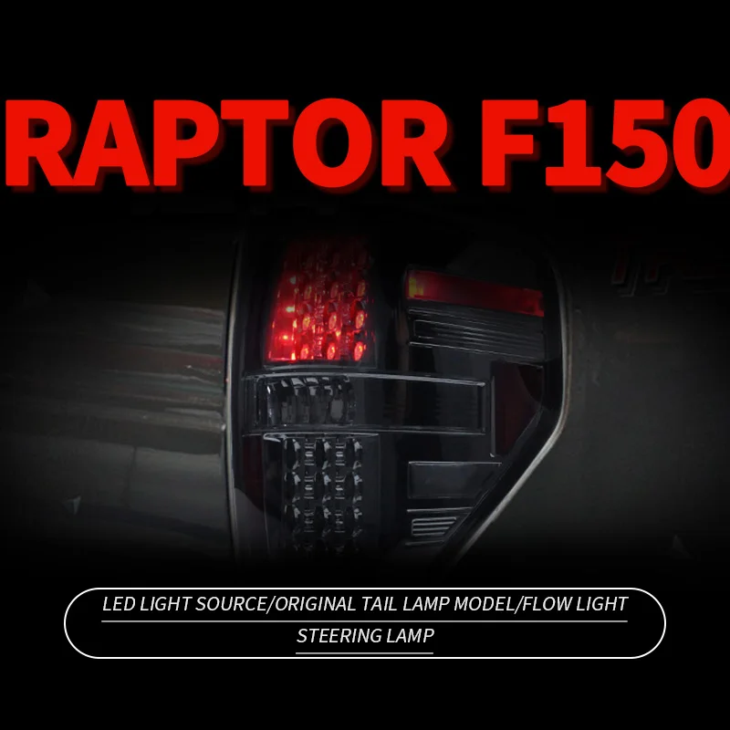 

Taillight Assembly For Ford Raptor F150 2008 - 2014 LED Rear Lamp Brake Reverse Back Light blinker DRL Car Accessories