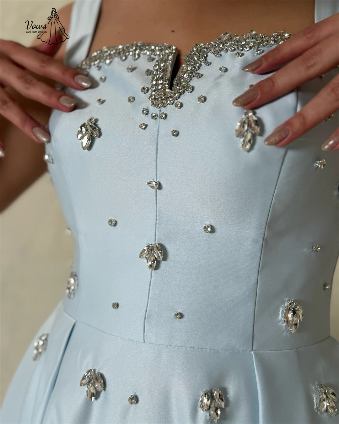 فساتين رسمية من Vows للمناسبات الخاصة Line A Robe Soiree مصنوعة حسب الطلب فساتين نسائية أنيقة للحفلات الفاخرة من قماش الساتان