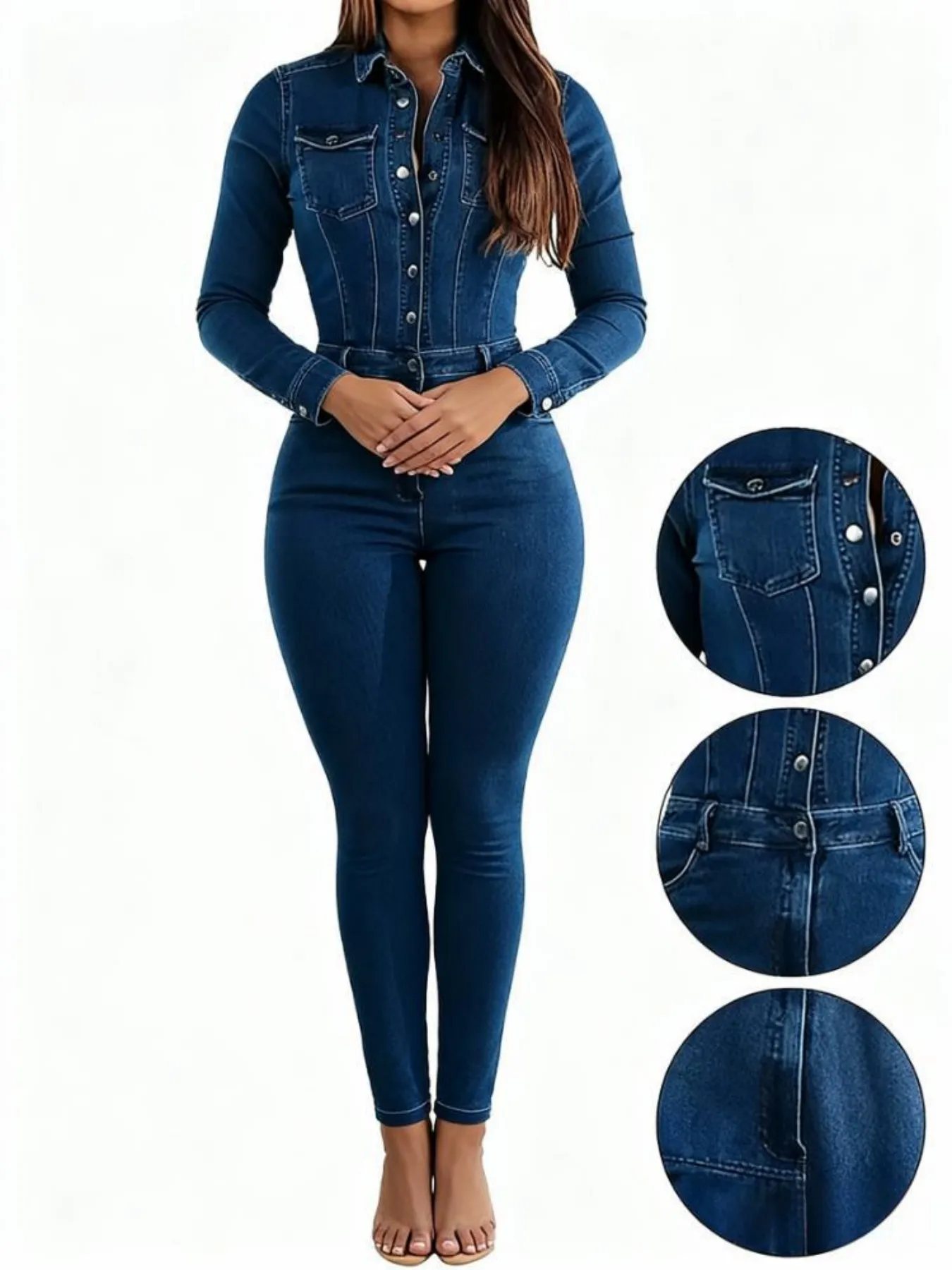 

Женские джинсовые комбинезоны, эластичный пояс, стильные покупатели, любители джинсов.