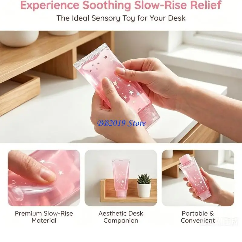 Q0KB Popular Slow Rising Toothpaste Sensory Squeeze Toy For Adult Student, TPR Stress Relief Toy, Squeeze Tube For Calming and