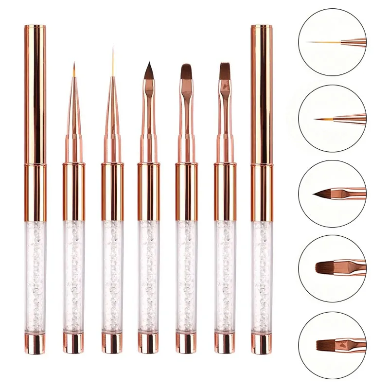 1/2/5 Stück Acryl-Nagelzubehör für Profis Nagelstudio Pinsel Gadgets Nagelpinsel für Maniküre Kunstpinsel Maniküre-Werkzeuge ZJS01