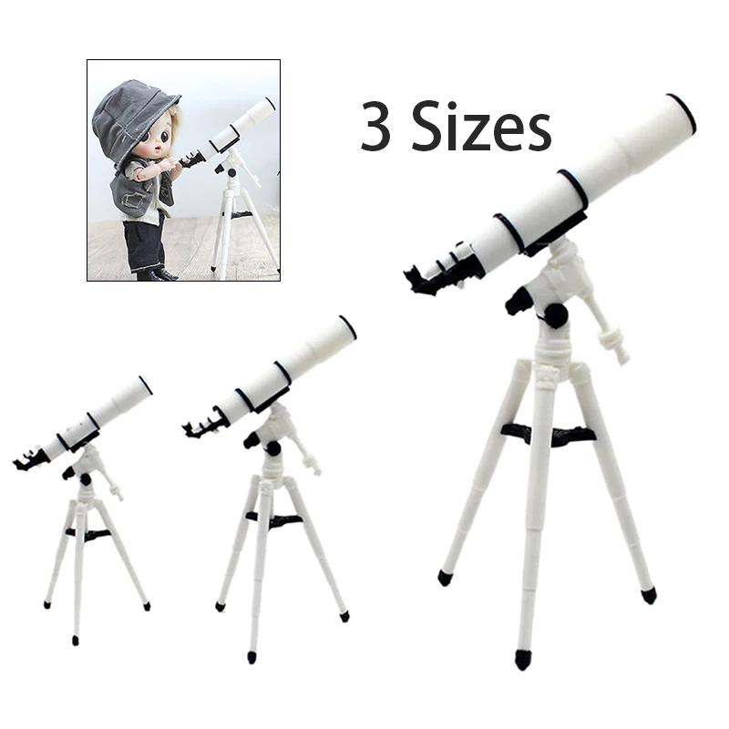 1PC Educational Science Toy Astronomy Telescope Model Pretend Decorations 1:12/1:20/1:25 Scale Dollhouse Miniature Accessories