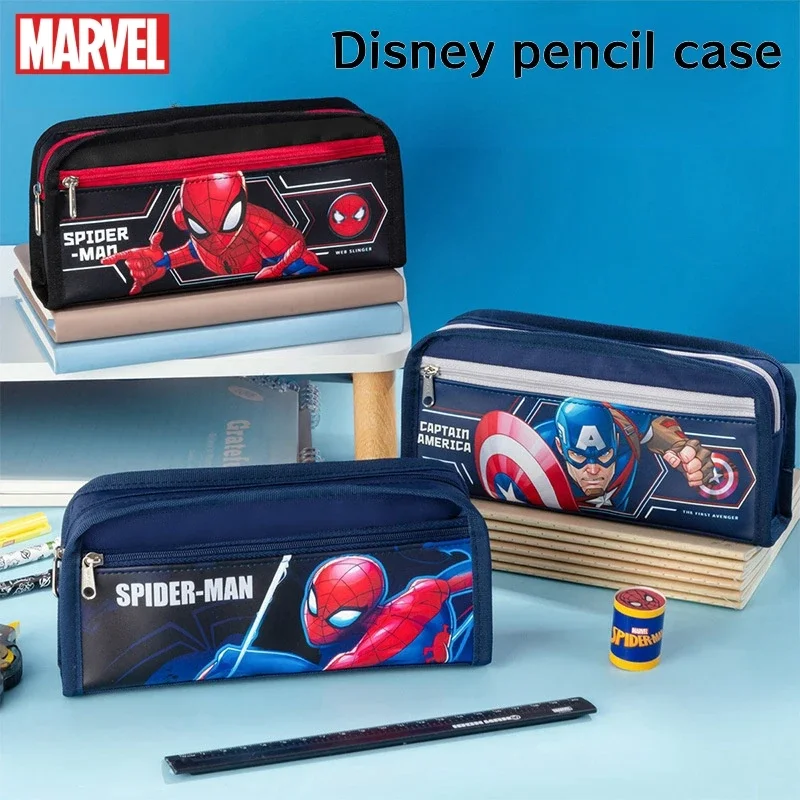 

Disney Spider-Man Canvas Lightweight Silent Pencil Bag for Primary and Secondary School Students Durable Children's Stationery