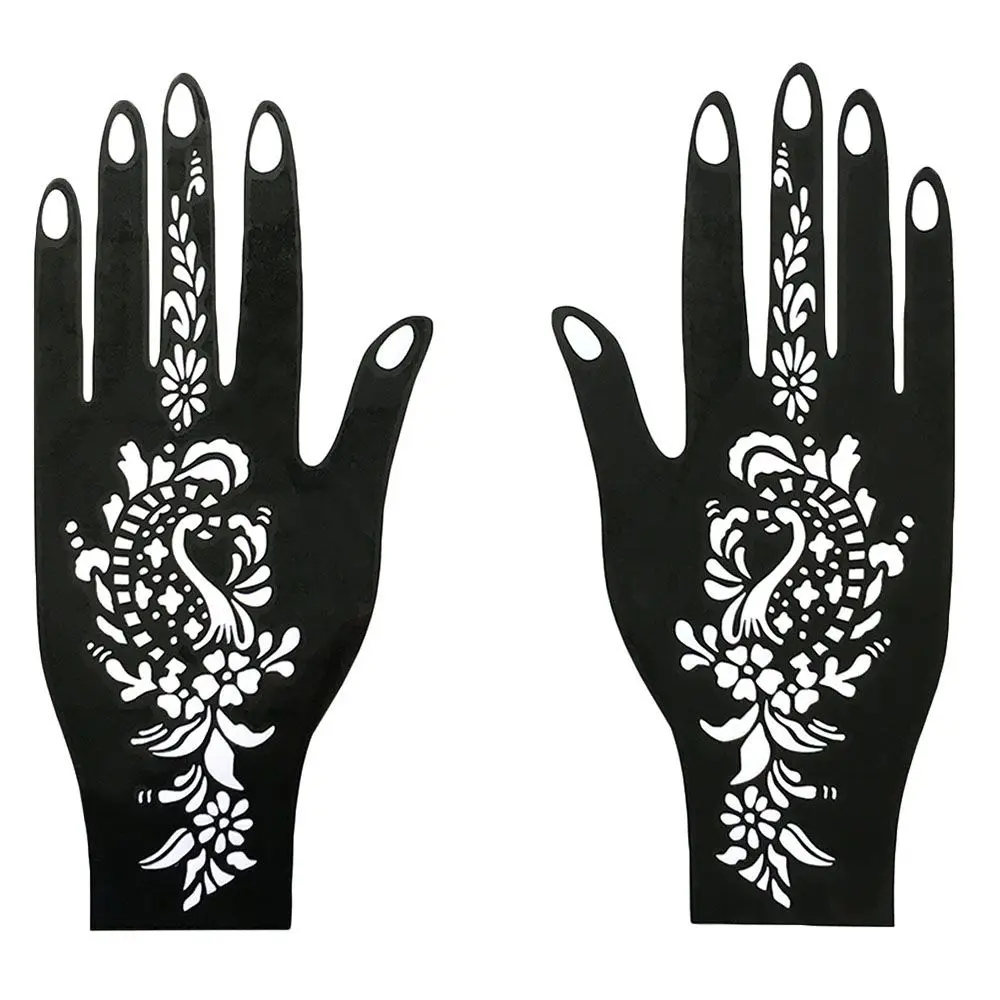 Cool Wedding Tool Hand Foot Temporary Tattoo Henna Stencil Body Art Sticker Tattoo Stencil Template