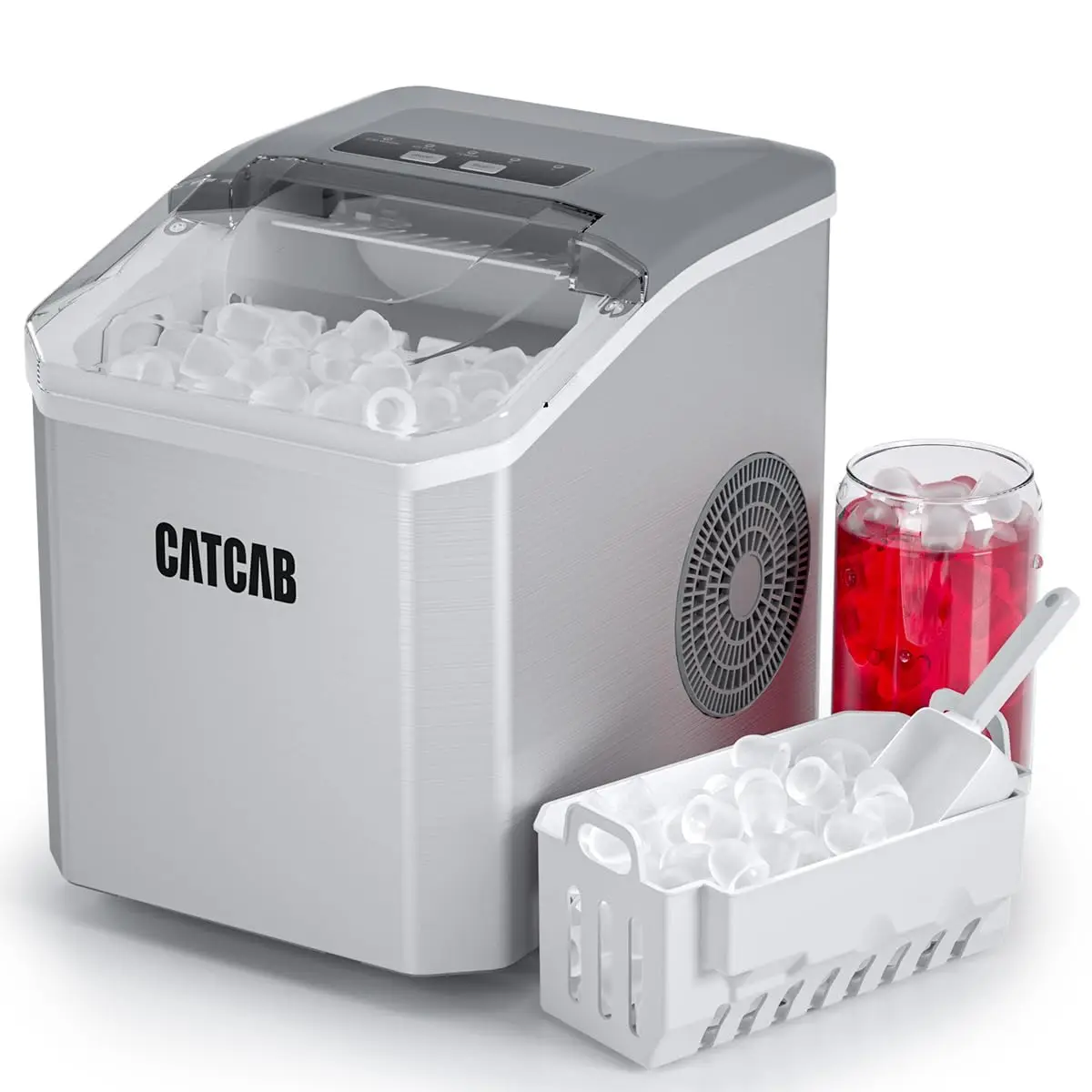 

Ice Makers Countertop Ice Maker Machine, 9 Cubes in 6 Mins, 26.5Lbs/24H, 2 Sizes of Bullet Ice, Compact Ice Machine with Self-Cl