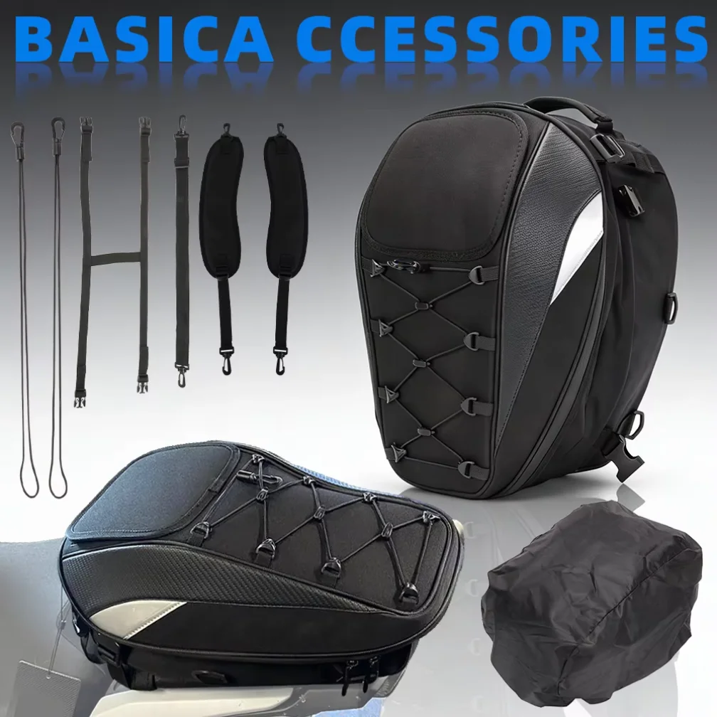 Waterproof Motorcycle Tail Bag High Capacity Multifunction Backpack Seat Bag Universal For YAMAHA KTM Dirt Pit Bike Ebike Parts