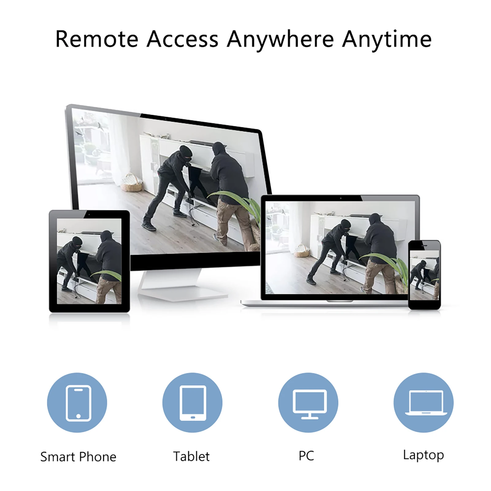 نظام كاميرا المراقبة 080P 2.0MP: تنبيه الحركة الذكي، نظام NTSC