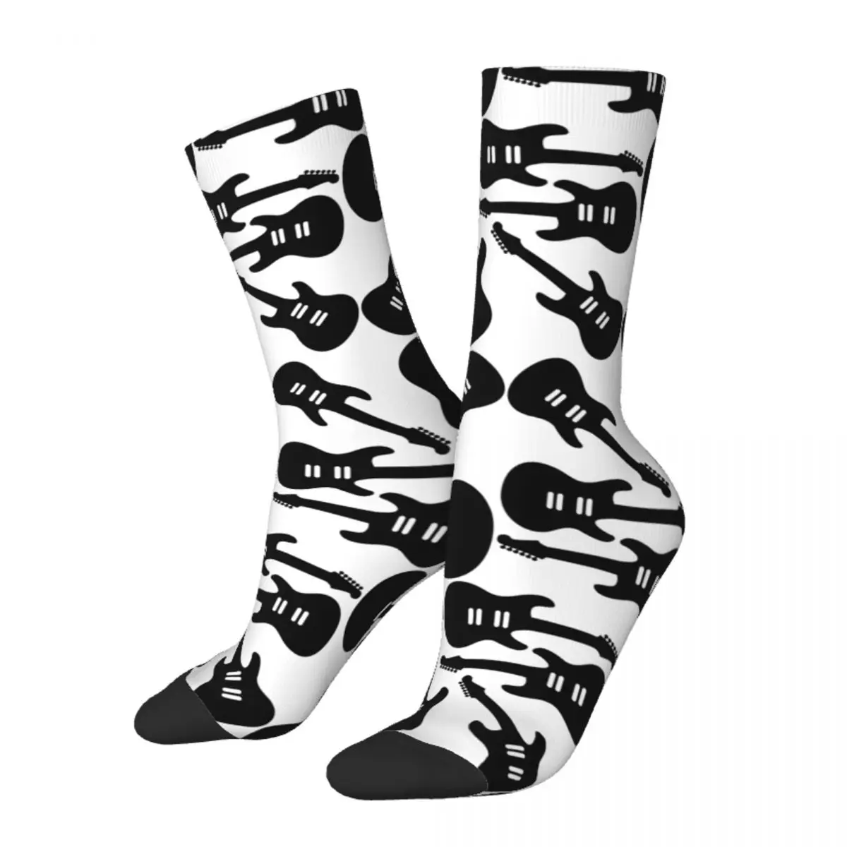 Electric Guitar Music Socks Men Women Fashion Socks Hip Hop Spring Summer Autumn Winter Middle Tube Socks Gift