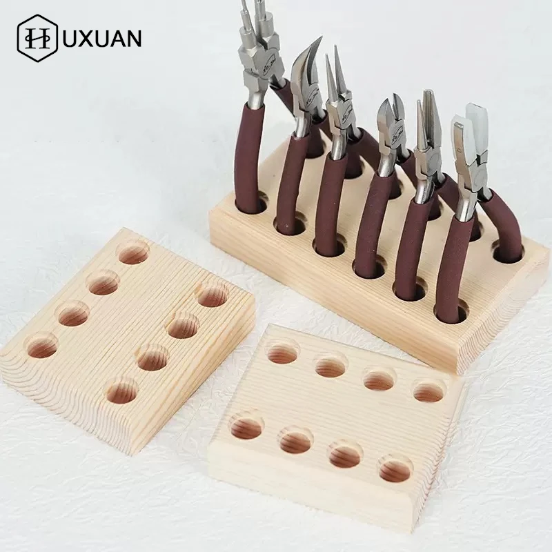 【W】Wooden Pliers Storge Holder For Storing Pliers Wire Cutters Gift For DIY Work Friends Family Keep Tools Neatly Stored