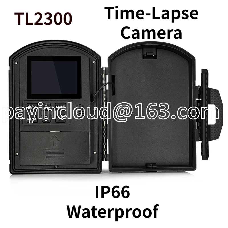 TL2300Time-Lapse Camera IP66 Waterproof 1080P Digital Timer Full Color Outdoor Wide Angle Video Recorder Support Multi-languages