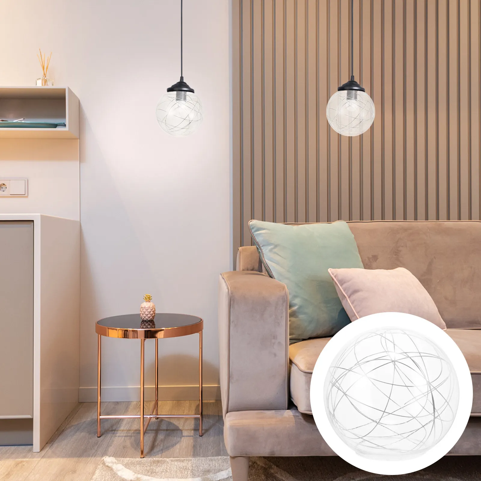 Glass Lamp Shade Cover Globe Design Replacement for Modern Home Office Hotel Decor Easy Install Removable Clean Lamp Fixture
