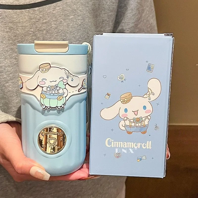 

Sanrio Cinnamoroll Hello Kitty Anime Kawaii Ins Fashion Water Cup Cute Cartoon Stainless Steel Drink Bottle Gifts for Kids