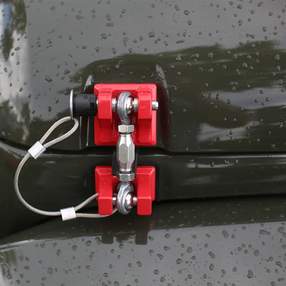 Lantsun J269 Car Hood Latches Locking Engine Catch Kit Aluminum for Jeep for wrangler JK07-17