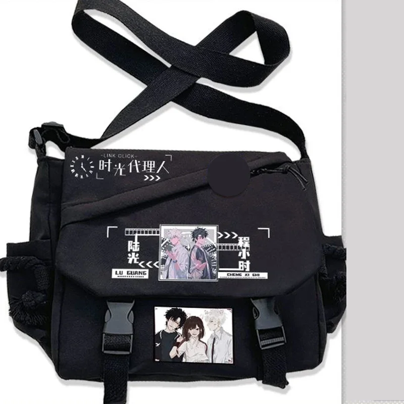 

Black White, Link Click, Student Kids Teens, Anime Messenger Crossbody Large Capacity Shoulder Bags for School Girls Boys