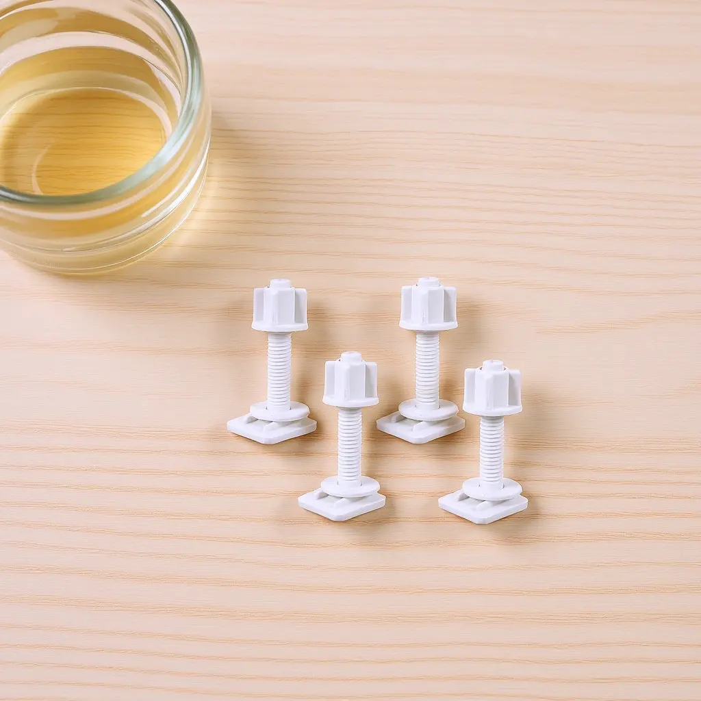 

4Pcs Toilet Seat Screws ABS Plastic Hinge Bolts Replacement Mounting Hardware Parts for Toilet Seat Cover Lid Cover Plate Screws