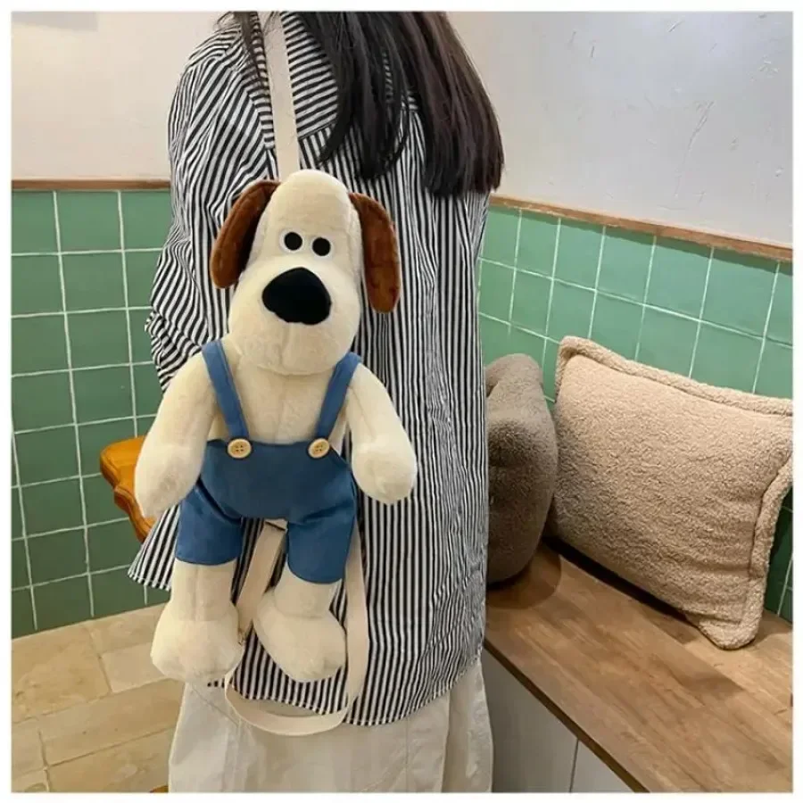 Grappige Hond Pluche Rugzak Leuke Anime Puppy Knuffel Pop Grote Capaciteit Cosmetische Snack Opslag Schoudertas Verjaardagscadeaus