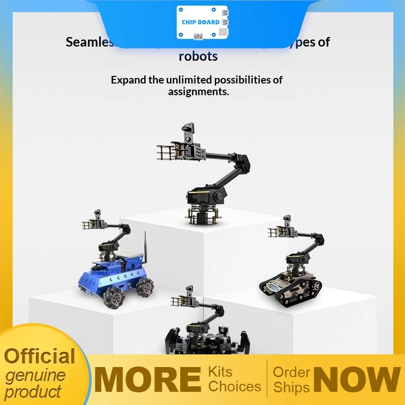 

XiaoR Five-DOF Robotic Arm Kit featuring high-torque bus servos, ROS compatibility, open-source programming support