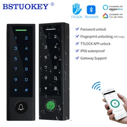 Waterproof Outdoor Keypad Bluetooth TTlock App Remote Control Door Access Control System 13.56Mhz IC Card Reader Gate Lock Relay