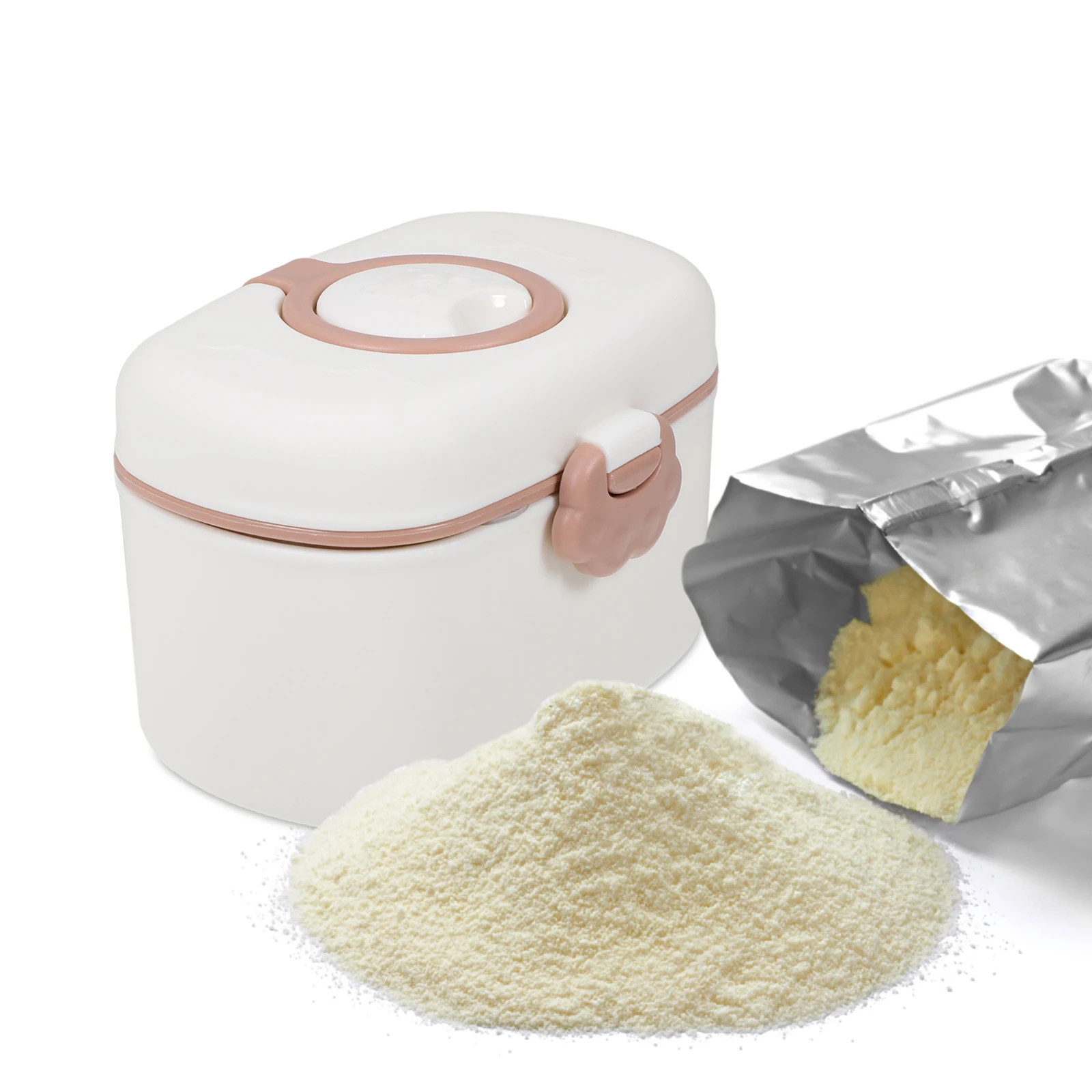 

Portable Baby Formula Dispenser Sealed Milk Powder Box for Newborn PP Material Travel Container with Spoon