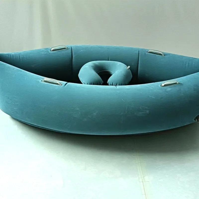 PVC inflatable pod lazy flocking sofa seat cushion