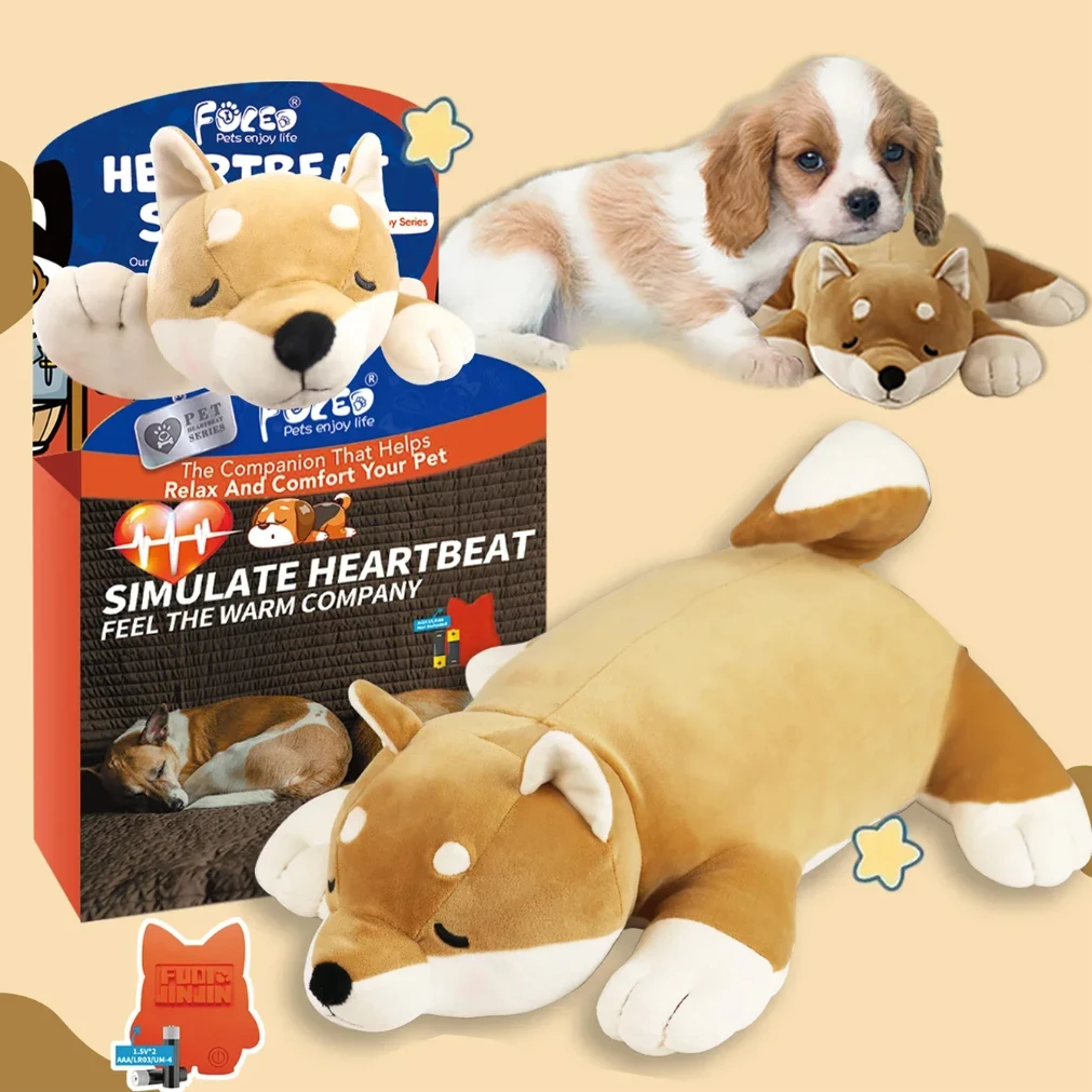 Akita dog  Puppy Heartbeat Stuffed Toy for Dogs. Pet stress Relief and Calming Aid, Puppy Separation stress Toy