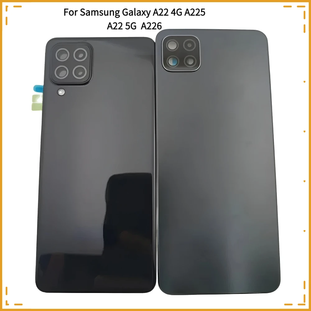 For Samsung Galaxy A22 4G 5G A225 A226 back cover backshell housing case with camera frame lens repair parts