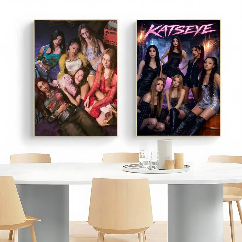 Pop Girl Group K-KATSEYE Poster Wall Art Print Decorative Mural Home Decor Gift Unframed - view 2