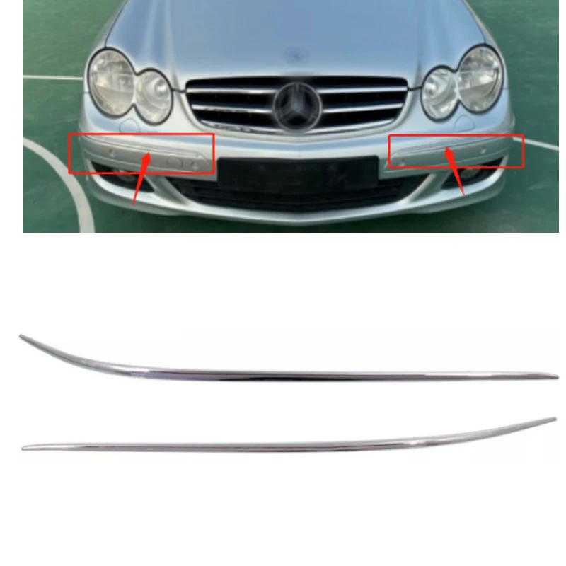 Front Bumper Bright Strip For Mercedes Benz CLK W209 2006 2007 2008 2009 OE# 2098850921 2098851021 Car Exterior Accessories