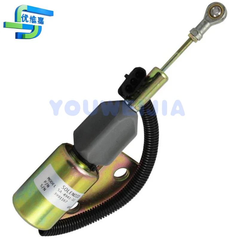 Diesel Engine Stop Solenoid3991167    12V Fuel Shutdown Solenoid3991167   for 4BT Engine